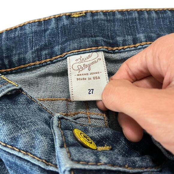 True Religion Yellow Point Flap Pocket Slim Straight Jeans - Picture 6 of 6